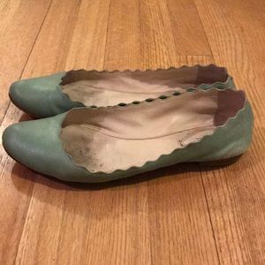 Chloe green flats